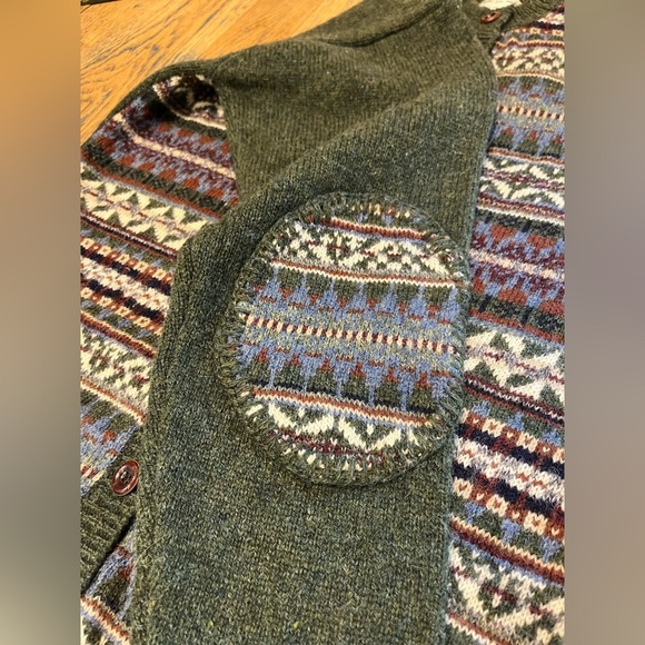 💚 LES AILES DE LA MODE Vintage Wool Fair Isle Cardigan – Size S - Picture 7 of 7